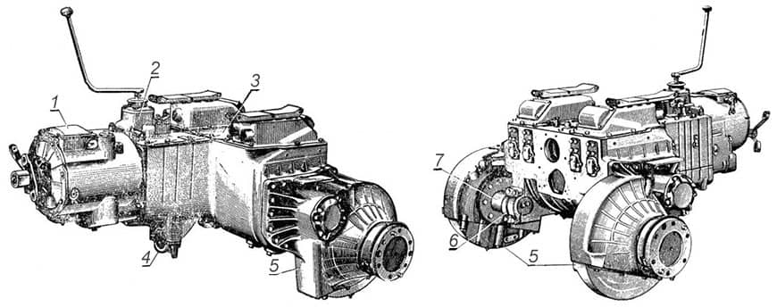Схема трансмиссии ДТ-75