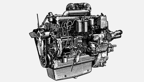 Двигатель СМД-18Н: вид слева