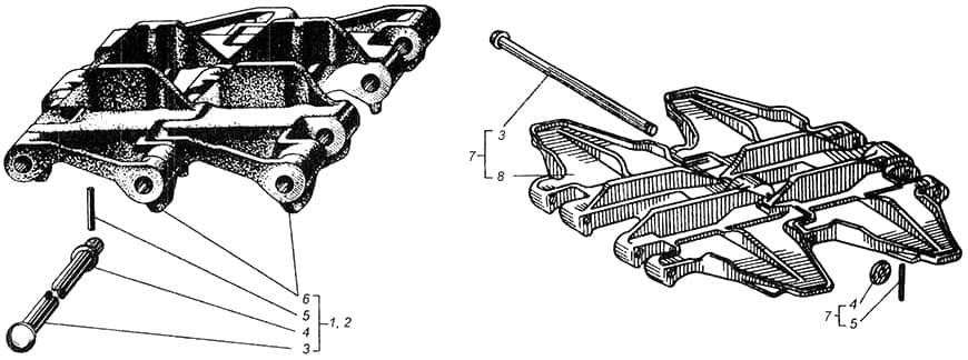 Схема гусеницы ДТ-75