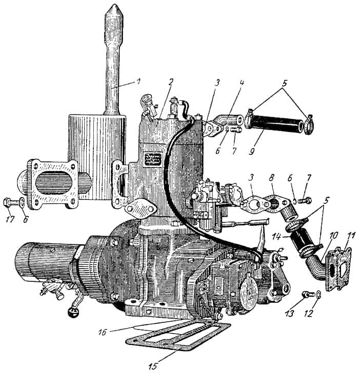Схема пускового двигателя ДТ-75