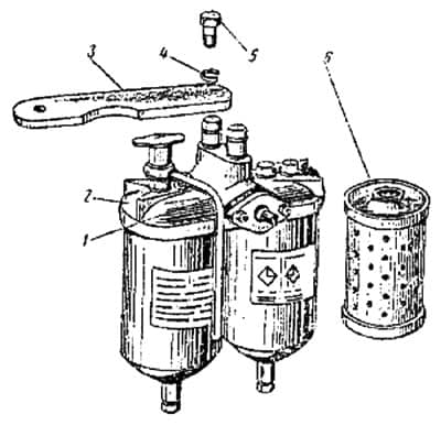 Схема топливных фильтров ДТ-75